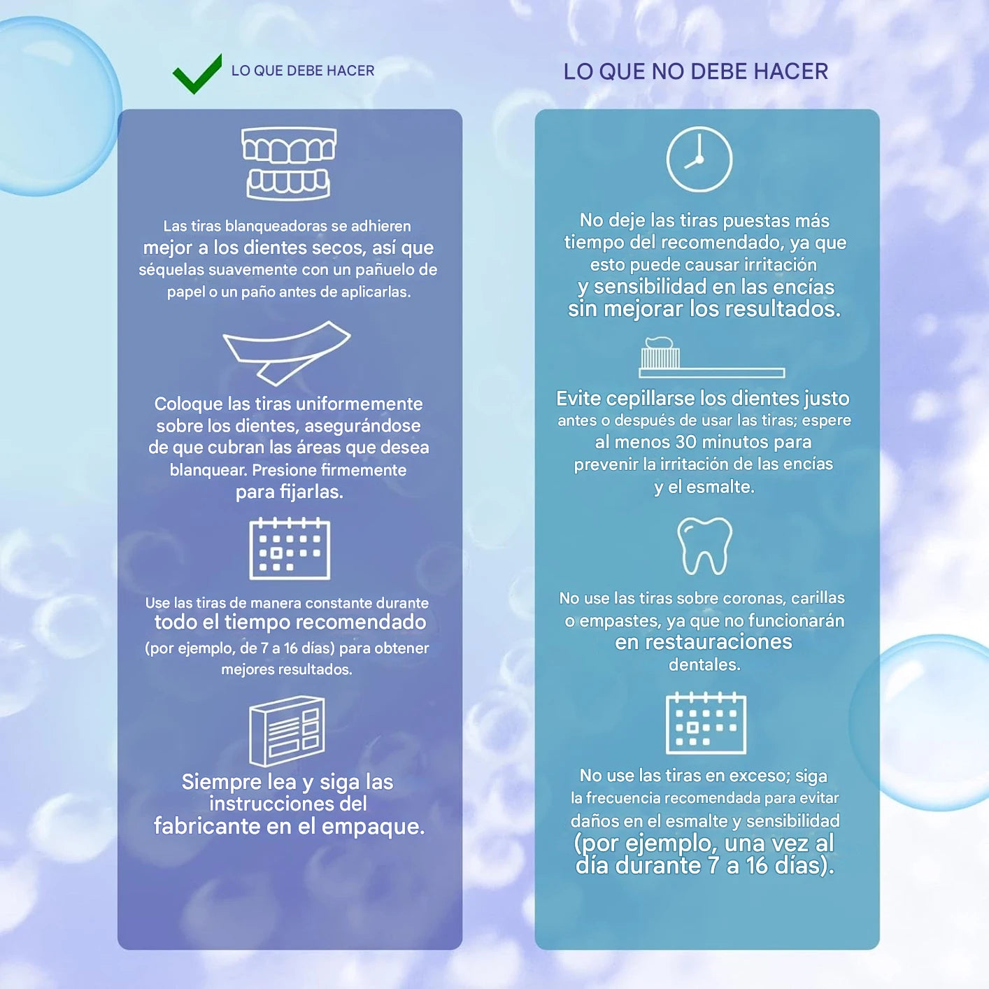 TIRAS BLANQUEADORAS (tratamiento de 7 días) + 🎁E-Book 7 Hábitos Diarios para una Sonrisa Impecable