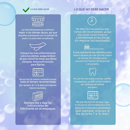 TIRAS BLANQUEADORAS (tratamiento de 7 días) + 🎁E-Book 7 Hábitos Diarios para una Sonrisa Impecable